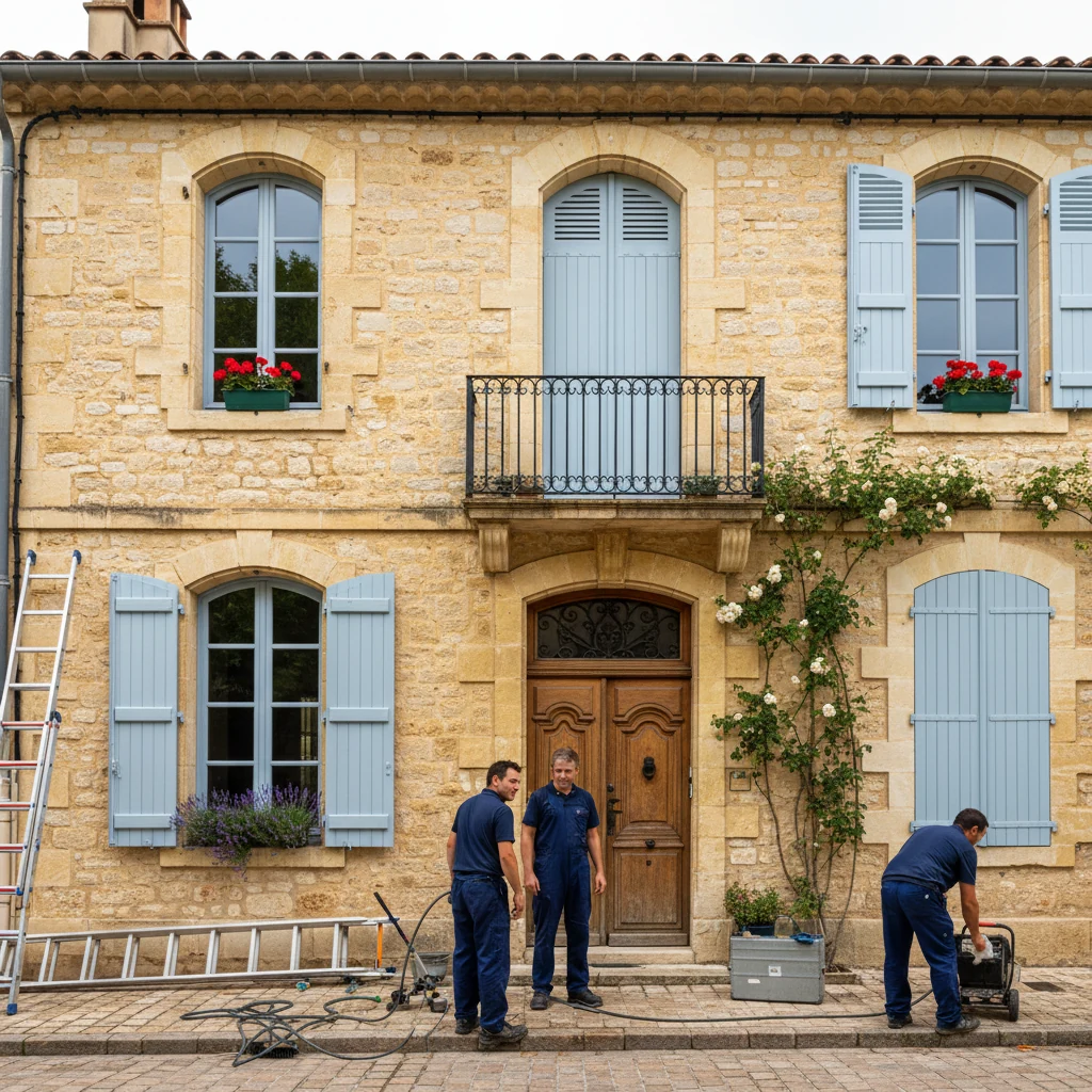 Nettoyage Façade Aix-en-Provence — résultat professionnel